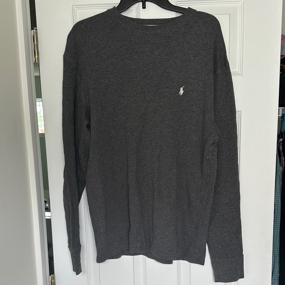 Polo by Ralph Lauren Men's Dark Gray Long Sleeve Shirt